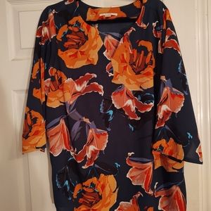 1X C&E 3/4 Sleeve Blouse